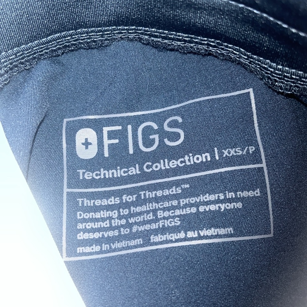 Figs blue jogger draw string scrub pants size xxsmall - Picture 6 of 6